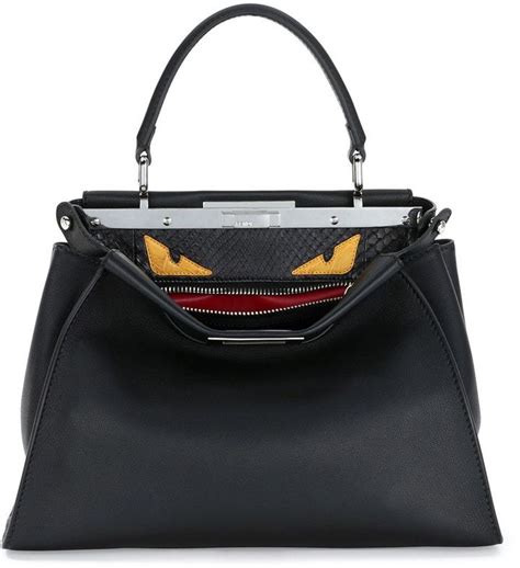 fendi black bag with eyes|Fendi black crossbody bag.